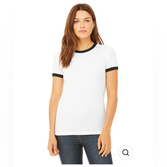 Jersey Ringer Tee - White Size M - Picture 1 of 4